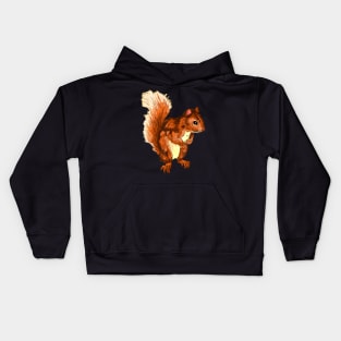 Cute Squirrel Unique Hand Drawn Art Gift Lover Graphic Kids Hoodie